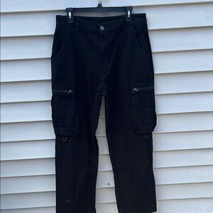 LIBIN Men's Black Cargo Pants